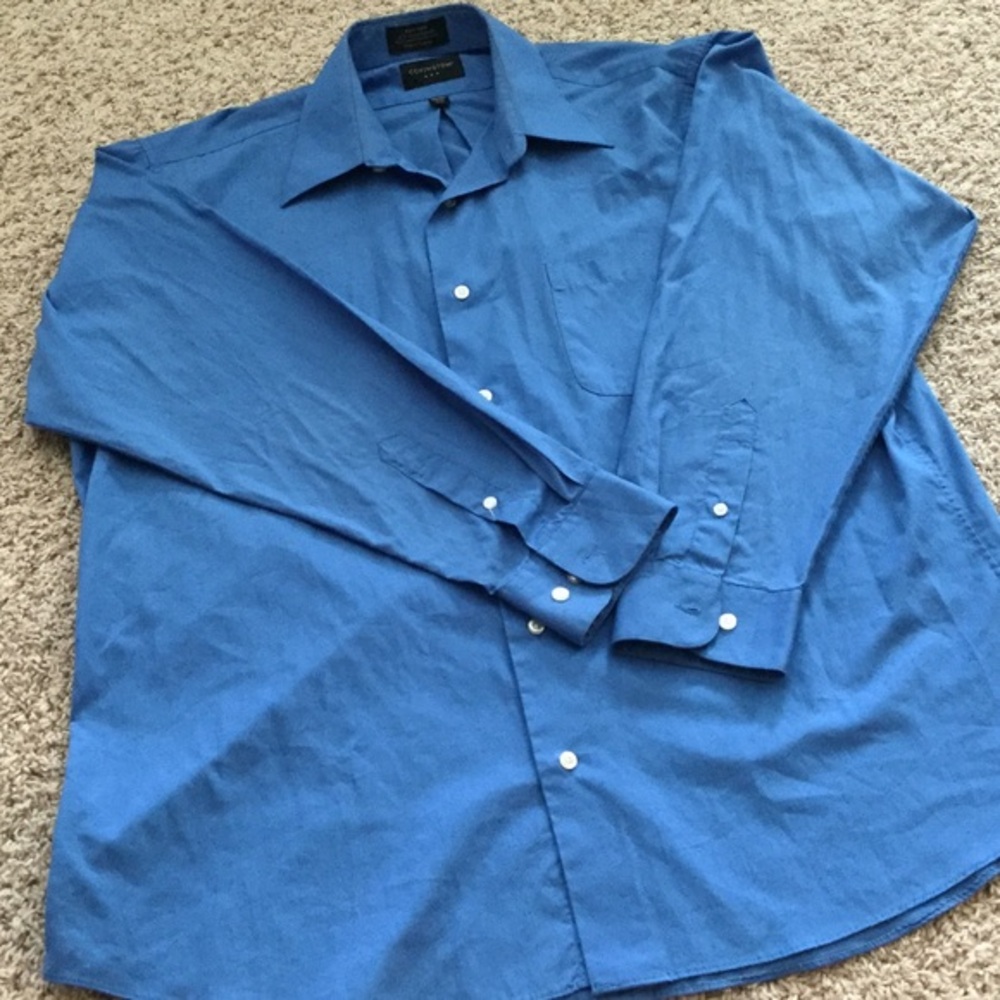 Blue dress shirt easy care